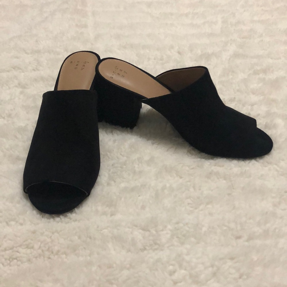 A New Day black heeled mules